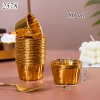 50 cốc nhôm chịu nhiệt 2 mặt vàng.