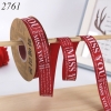 Cuộn 45m Ruy băng MISS YOU đỏ đô khổ 2.5cm