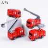 Bộ 4 xe cứu hỏa đỏ size nhỏ
