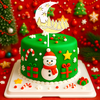 QC - que cắm merry christmas trăng vàng.