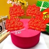 SCG-set cắm happy new year pháo hoa nhũ đỏ