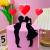 SCG-set cắm cặp đôi kiss 3 trái tim đỏ