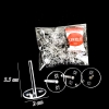 Gói 100 đế đặt phụ kiện đường kính 2cm