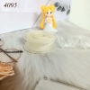 Ruybang voan TRẮNG SỮA không lõi cao 4cm dài 9m.