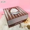 Hộp giấy sinh nhật 32cm 1 tầng không cán màng kèm đế H2