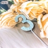 Que cắm số 3 hợp kim BẠC đính kim cương