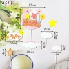 SCG-Set cắm trăng sao baby hồng nhũ vàng.