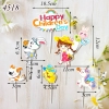 SCG-Set cắm Happy Children Day bé gái đội mũ vàng.