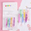 Vỉ 6 nến dài tim mix màu