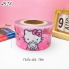 Cuộn mica bọc thành bánh mèo Hello kitty