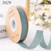 Cuộn 40m Ruybang lụa kẻ caro xanh lá đậm khổ 2cm