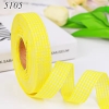 Cuộn 40m Ruybang lụa kẻ caro vàng khổ 2cm
