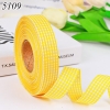 Cuộn 40m Ruybang lụa kẻ caro vàng cam khổ 2cm