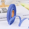 Cuộn 40m Ruybang lụa kẻ caro màu xanh dương đậm khổ 1cm