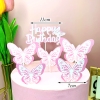 SCG-set cắm happy birthday bướm hồng HD