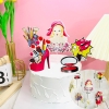 SCG - Set cắm cô gái trang điểm mũ hồng.