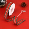 Cuộn 17m Ruy băng Noel họa tiết xanh đỏ khổ 2cm TQ
