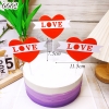 SCG-Set cắm 3 thẻ tim love đỏ MT