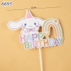 SCG - Set 5 thẻ chó trắng cinnamoroll HPBD cầu vồng 2 lớp M1 TQ.