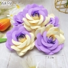 1 Bông hoa hồng giấy màu Tím Trắng Sữa