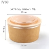 50 tô giấy Kraft 1000ml + nắp nhựa