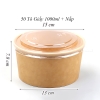 50 tô giấy Kraft 1000ml + nắp nhựa