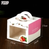 Hộp giấy Dâu tây+đế size 16*16*15