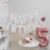 Bóng chữ happy birthday trắng