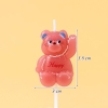 Vỉ 1 nến gấu happy hồng TQ