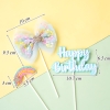 SCG-Set cắm nơ HPBD cầu vồng xanh dương TQ