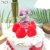 Nến số nhũ hồng 3D số 2