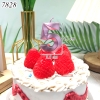 Nến số nhũ hồng 3D số 5