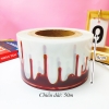 Cuộn mica quấn thành bánh socola 8cm