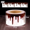 Cuộn mica quấn thành bánh socola 8cm
