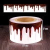 Cuộn mica quấn thành bánh socola 8cm