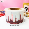 Cuộn mica quấn thành bánh socola 8cm