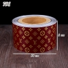 Cuộn mica quấn thành bánh họa tiết nâu 8cm
