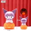Tượng Kuromi Tím + Đèn Led Bí Ngô