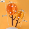 SCG-Set cắm cây vàng cam lá tròn 3 chiều TQ (que cắm rời)