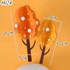 SCG-Set cắm cây vàng cam lá phong 3 chiều TQ (que cắm rời)