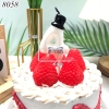 Nến số 4 Trắng mũ đen TQ