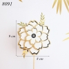 SCG-Set cắm hoa trắng viền vàng TQ