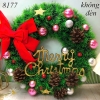 Vòng nguyệt quế noel Xanh nơ (không đèn) TP