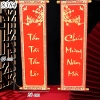 Tết- 2 Câu đối thường kim tuyến chìm nhỏ ( Chúc mừng năm mới-Tấn tài tấn lộc)