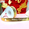 Cuộn 22m Ruybang in nhũ Merry Chirstmas Vàng 2.5cm