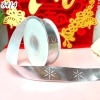 Cuộn 22m Ruybang in nhũ Bông Tuyết Bạc 2.5cm