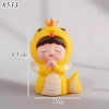 Tượng nhựa nhẹ bé rắn vàng nhựa DẺO