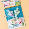 Vỉ 4 nến gấu cao cấp nhiều màu TQ
