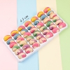 Vỉ 42 chiếc bánh macaron tròn loang mix màu TQ.