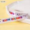 Cuộn 17m Ruybang Trắng chữ Happy Holidays nhiều màu